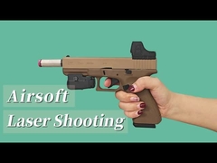 ปืนพก Airsoft Glock พร้อมหัวกระบอกเลเซอร์ฝึกซ้อมแบบสั่นสะเทือน จำลองการยิงด้วยเลเซอร์