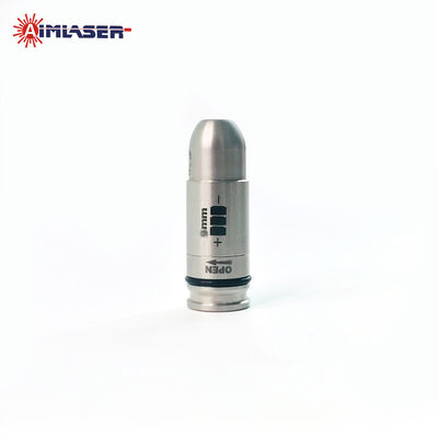 Dry Fire Training 9x19mm Laser Bullet Silver Plated Red/IR Laser Trainer Cartridge